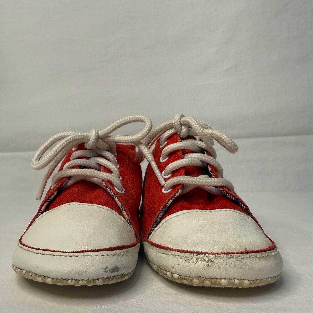 VTG Acme Baby Shoes Size 3 Sylvester Looney Tunes 80s 90s Red High Top Sneakers - Picture 11 of 13